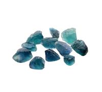 MPOPO Healing Crystals Natural Crystal rough stone Stone Crushed Blue Fluorite Aroma Diffuser Ornament Green Crystal Decor(500g,2-4cm)