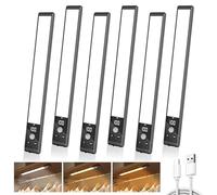 Mpotmiy 6-Pack 10" Wireless Under Cabinet Lights with Digital Display