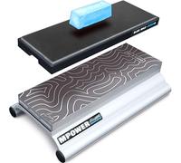 MPOWER 3-Stage Diamond Sharpening Stone Set - SB1 Complete Bench Kit | 300/1200 Grit, Strop Polish 5000 Grit, Machine Flat Core, Lapping Fluid and Case, Sharpen Knives, Chisels and Shop Blades