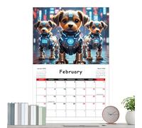 Mppchhn 2026 Dog Calendar,12-Month Tech Dog Date Planner - Funny Animal Wall Calendar,for Home Bedroom Dormitory School Classroom Students Teachers Office Consultants Freelancers Workshop