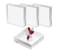 Mppchhn Acrylic Block | Clear Holder | Perfume Display Risers | for Jewelry Perfume Ring Collection Props Food Party Cake Trophy