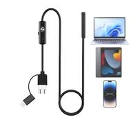 Mppchhn Borescope Camera with Light, IP67 Waterproof Pipe Camera, Portable Industrial Endoscope with 11.4 Ft Cable for Underground Pipe Viewing Machinery Phone