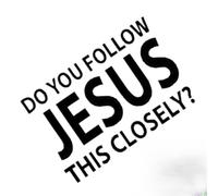 Mppchhn Car Window Decals | Bumper Jesus Auto Removable Decoration,Do You Follow Jesus This Closely Car Stickers,for Safe Driving Truck Laptop Rearview Mirror Water Bottle