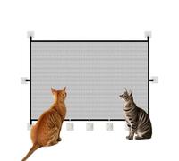 Mppchhn Cat Gate Indoor | Cat Proof Gate for Stairs,Foldable Safety Barrier, Mesh Fence Childproofing for Bedroom Living Room Kitchen Hallway Apartment Porch