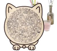 Mppchhn Cat Puzzles for Adults - 135piece Educational Maze - Educational Decoration Wooden Jigsaw Puzzles,for Preschool Kids Girls Toddler Boys