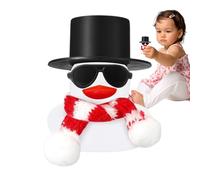 Mppchhn Christmas Rubber Duck Toy - Car Dashboard Duck Decorations with Sunglasses Scarf Hats,Rubber Car Ornaments, Dashboard Decorations for Home, Kids
