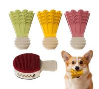 Mppchhn Dog Treat Toy | Fun Badminton Shape Bouncing Teether with Bell,Dog Puzzle Feeder,for Travel Pool Park Yard Bedroom Garden Indoor Outdoor Family Time