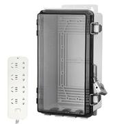 Mppchhn Electrical Junction Box,Project Box with Transparent Cover | Dustproof Case with Lock, Protect Outlet, Plug, Power Strip