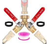 Mppchhn Garden Hose Splitter, 2 Way Heavy Duty Brass Garden Hose Splitter, Adapter Full Flowing Connector for Irrigation Extension Home Outdoor Patio Yard Rv