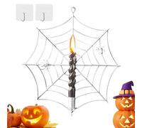 Mppchhn Halloween Candle Holder | Spider Web Candles Holders,Festive Stand Gothic Mount for Holiday Wall Bedroom Festival Hallway Interior Party Home