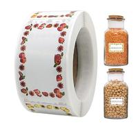 Mppchhn Labels for Food Containers | Blank Self Adhesive Removable - Food Label Stickers - for Kitchen Pantry Canister Freezer Bag Meal Prep Wine Bottle Homemade Jam