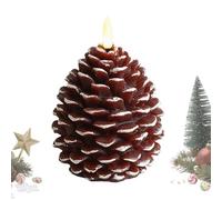 Mppchhn Led Pine Cone Candles,Flameless Acorn Decor Led Pine Cone Candle | Festive Winter Holiday Decoration for Bookshelf Bedroom Living Room Home Mantel Fireplace Desk Shelf