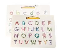 Mppchhn Magnetic Letter Tracing Board - Double Side Alphabet Magnets - Toddler Toys Sensory Learning Board for Homeschool Classroom Kindergarten Preschool Kids Educational Tool