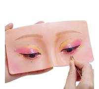 Mppchhn Makeup Practice Face - Silicone Reusable Make Up Tool - Skin Eye Practice Makeup - for Artists Self-Taught Enthusiasts Women