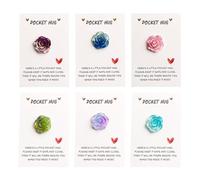 Mppchhn Pocket Hug Cards - Warm Hug Heart Flower Card,Keepsake Inspirational Romantic Message for Encouragement Birthday Boyfriend Girlfriend Friends Valentines Friendship
