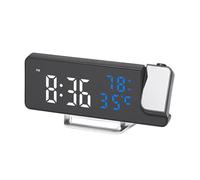 Mppchhn Projection Alarm Clock,270° Rotatable Projector Adjustable Brightness,Small Bedside Clock | for Adults Seniors Travelers Study Apartment Dormitory Home Bedside Dressing Table Guest Room