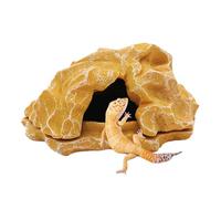 Mppchhn Reptile Cave, Reptile Cave Aquarium Shelter for Snake, Landscape Basking Area Aquarium Decor Small Fish Tank Accessories for Ball Pythons Tortoise Amphibians