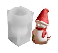 Mppchhn Silicone Christmas Molds - 3D Santa Snowman Mould - Non-Stick Candles Christmas Candy Molds | for Casting Soap Holiday Desk Home Halloween Craft