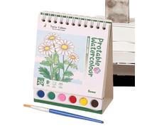 Mppchhn Watercolor Coloring Book | Reusable Watercolor Workbook Paint Set - Educational Beginner-Friendly Drawing Workbook for Birthday Party Art Class Travel