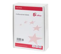 5 Star Office Multipurpose Labels Laser Copier Inkjet 99x34mm White (Pack of 800