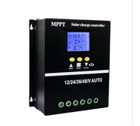 MPPT Solar Charge Controller 100A LCD Display Battery Regulator With Dual USB Ports For 12V 24V 36V 48V System Auto Recognition Multiple Protection Aluminum Heat Sink 7 Operation Modes(100A)