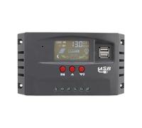 MPPT Solar Charge Controller 12V 24V Auto Recognition, Intelligent Solar Panel Battery Regulator with Color LCD Display and Dual USB Port for RV Yacht Off Grid Systems (100A)