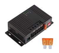 MPPT Solar Charge Controller, 12V 25A Dual Battery Charging Regulator with LCD Display Aluminum Alloy Housing for RV Marine and Off-Grid Applications