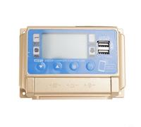 MPPT Solar Charge Controller 50A Gold Metal Adjustable Charging for 12V 24V Battery Advanced Tracking Technology LCD Display Three-Stage Battery Management Buil