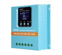 MPPT Solar Charge Controller, 60/80A Solar Panel Charge Controller for 12V24V36V48V Battery Systems Automatic Identification for RVs, Yachts, Home(12V24V/36V/48V-80A)