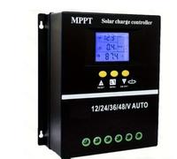MPPT Solar Charge Controller 60A/80A/100A for 12V 24V 36V 48V Photovoltaic Systems with LCD Display, Automatic Voltage Detection and Overcharge Protection for Efficient Energy Conversion (60A)