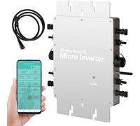 MPPT Solar Grid Tie Microinverter, IP65 Waterproof Pure Sine Wave DC To AC PV Inverter, 110V/220V For Residential & Commercial Power Stations(300W)