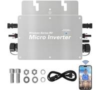 MPPT Solar Micro Grid Tie Inverter, IP65 Waterproof PV Inverter With WiFi & Mobile App Monitoring, 300W To 1600W DC To AC Converter(350W)