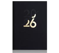 MPQDFG 2026 Early Edition A5 Diary Day Per Page, A4 2026 Page A Day Desk Diary Black Hard Backed Include Calendar Year for Teachers, Students & Professionals (black2)