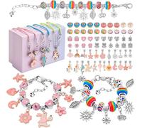 MPQMPQ Bracelet Making Kits for Girls - DIY Jewelry Charm Beads Making Kit for Bracelet Necklace Making, Arts and Crafts Birthday Presents Gifts for Kid Teenage Age 5 6 7 8 9 10 12 Year Old