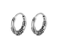 Mprainbow Retro Geometric Hoop Earrings Men's Irregular Circular Earrings with Ear Holes Never Rust