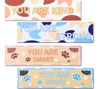 Mprocen Bluey Room Sign Decor 4-Piece Set Decorative Hanging Ornaments with Printed Inspirational Slogans for Children Ideal for Decorating Study and Bedroom