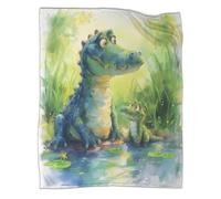 MPUTEOY Cute Animal Throw Blanket Oversized Warm Adult Super Soft Flannel Blanket Crocodile 3D Printed With Soft Anti-pilling For Adults & Kids 3D Print for Couch Bed Sofa 60x80inch(150x200cm)