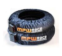 MPW Race Dept Digital Motorcycle Tyre Warmers Superbikes Front Rear Heated Cover 120/180-190 Dark Grey