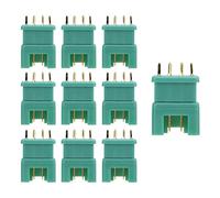 MPX Green Hexagonal Plug Copper Gold Plated Nylon Injection Molding Model Battery Connector Stable Performance for RC Electronic Equipment