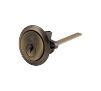 MPX6 Standard Rim Cylinder High Security Lock Barrel for Surface Mounted Nightlatch Systems with Multi Pin Protection and UK Standard Fit (KTD, Antique Brass)