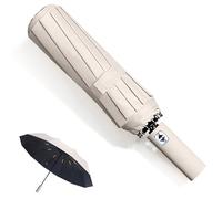 MPXEAVG Umbrella Windproof Strong, 60 Ribs Automatic Umbrella, Auto Open Close, for Women Men (Beige)