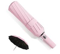 MPXEAVG Umbrella Windproof Strong, 60 Ribs Automatic Umbrella, Auto Open Close, for Women Men (Pink)