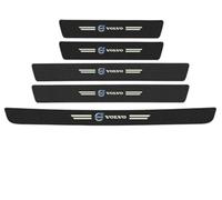 MPXQISVB 5Pcs Car Door Sill Protector Strips for Volvo EX30 2023-2024,Car Door Sill Scuff Plate Carbon Fiber Kick Plates Automobile Threshold Protection Sticker