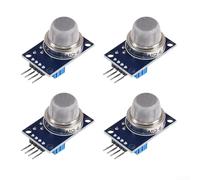 MQ-2 Gas Sensitive Sensor Module 4 Pack for Flammable Smoke for LPG Propane Methane Detection Featuring Dual Output Signals Compatible with Microcontroller Boards
