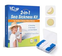 MQ 28ct Sea Sickness Patches & 1Pair Bracelets, Travel Sickness Patch with Motion Sickness Wristbands, Travel Essentials for Cruise & Flight Non-Drowsy, 72h Long-Lasting