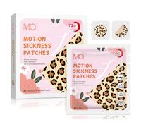 MQ Motion Sickness Patches-33 Count,Travel Sickness Patches Non-Drowsy,Fast Acting & Long Lasting 72H,Sea Sickness Patch for Cruise,Car, Air Travel,Leopard Pattern