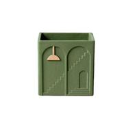 Mq5rB8u1 Cement Planters: Simple, Creative, And Unique Planters For Pothos-Square Vintage-Style Planters(Green,Medium)
