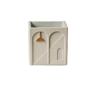 Mq5rB8u1 Cement Planters: Simple, Creative, And Unique Planters For Pothos-Square Vintage-Style Planters(Beige,Small)