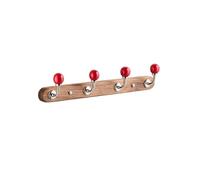 Mq5rB8u1 Walnut Wall-Mounted Coat Rack, Behind-the-Door Wardrobe, Creative Design(Red,Large)