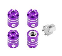MQAIBENG 4PCS Aluminum M5 Nut Wheel Rim Center Cap Manual Locking Hubs For Axial 1/8 AXP8 Gilamon Trail Buggy Upgrade(Purple)